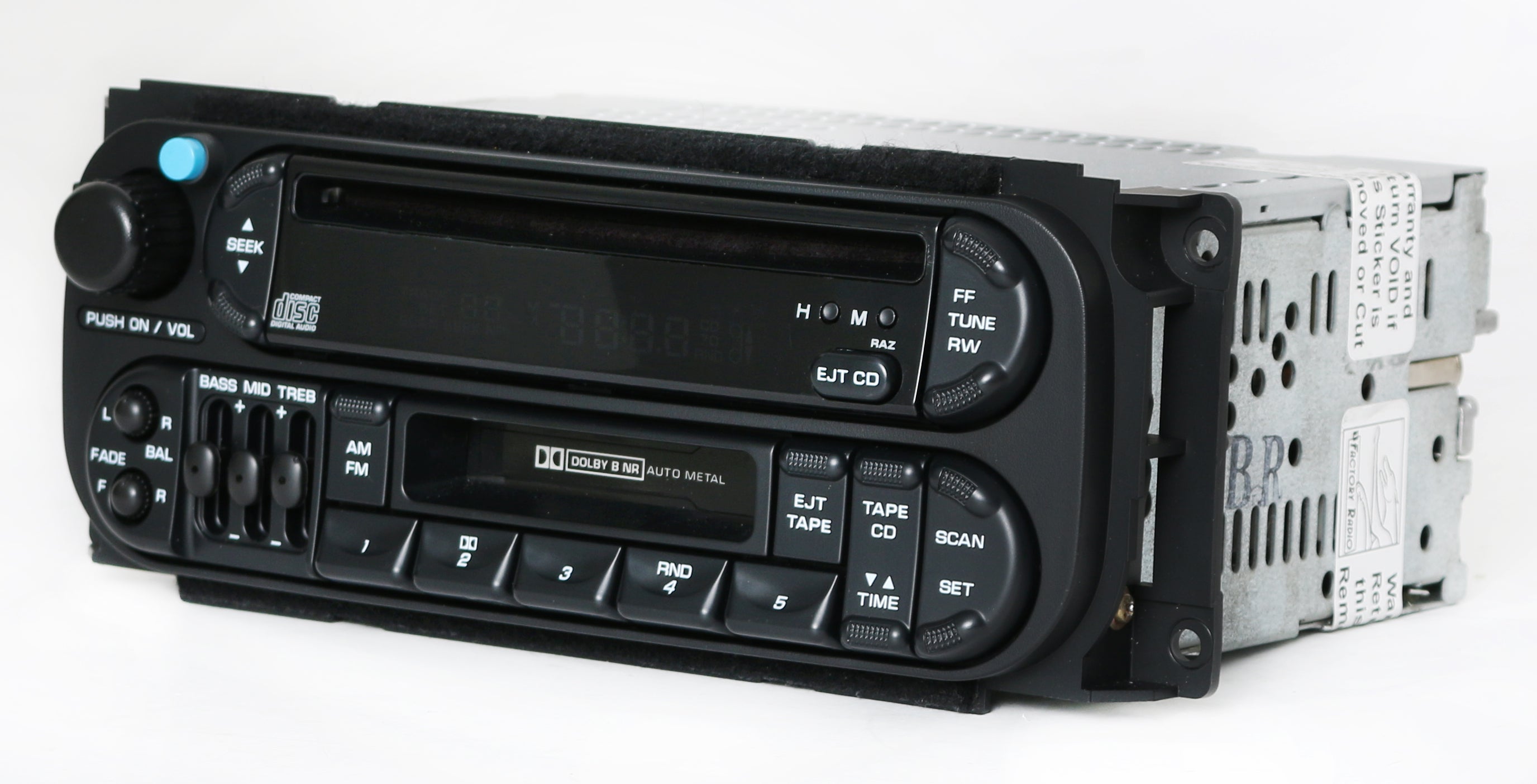  1 Factory Radio AM FM CD Cassette w Bluetooth Music Compatible  with 98-02 Dodge Chrysler Jeep P04858540 Twin RAZ : Electronics